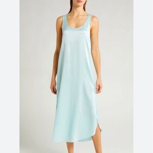 LUNYA NWOT Washable Silk Tulip Dress in Infinity Blue Size XS